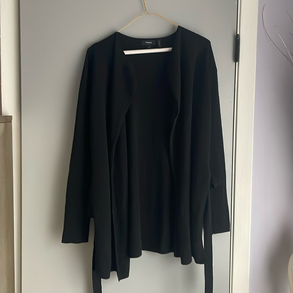 Theory Open Front Wool Blend Cardigan, Size S - image 1